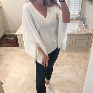 Etcetera size small, white top w/dolman sleeves